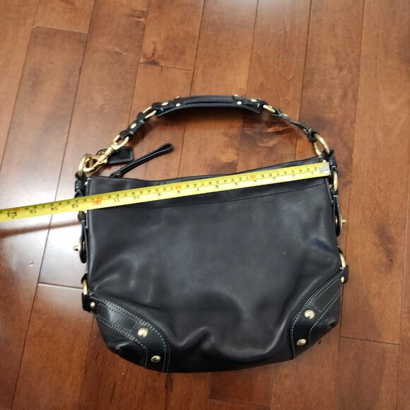 Coach Carly vintage black leather shoulder bag - Picture 4 of 13
